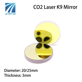 China Fabricante de Alta Qualidade Dia20mm 25m Espelho Reflexivo do Laser do CO2 K9 Espelho de Vidro para Co2 de gravação a Laser Máquina de Corte