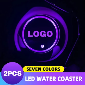 2Pcs 7 Colorido Inteligente Led Copo de Água Luminosa Montanha-russa Para o Chevrolet Spark Silverado Trailblazer Cruze Captiva Lacetti Aveo