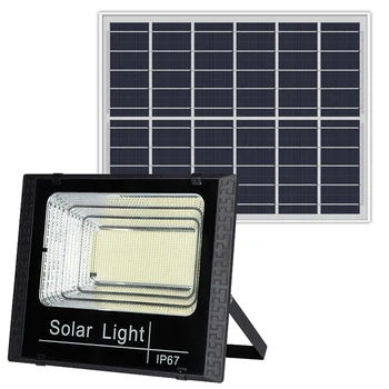 Solar Luzes de Inundação Controle Remoto 100W Solar Powered Projector Exterior IP67 à prova d'água Durável, Fácil De Usar