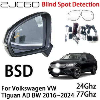 ZJCGO Carro BSD Radar do Sistema de alerta de Ponto Cego Segurança de Detecção de Condução de Alerta para a Volkswagen VW Tiguan ANÚNCIO BW 2016~2024