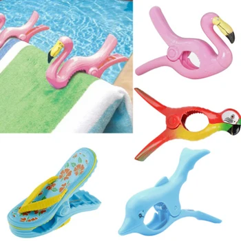 De Plástico, Toalhas De Praia Clipes Para Banhos De Sol E Espreguiçadeiras De Animais Decorativos, Roupas Peg