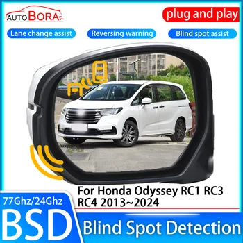 AutoBora Carro de Ponto Cego Sistema de Detecção de BSD Sensor Unidade de Espelho retrovisor de Monitoramento para Honda Odyssey RC1 RC3 RC4 2013~2024